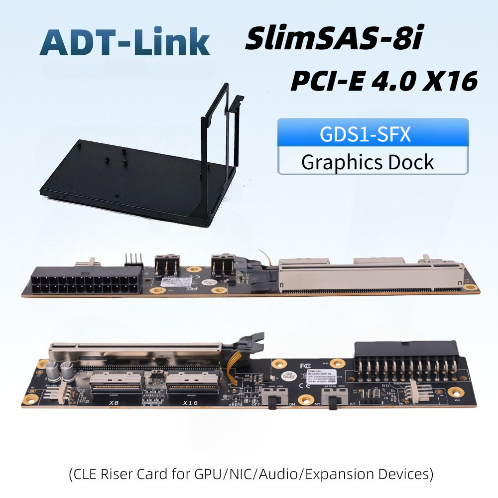 Oculink Egpu Dock Graphics Card - Dual SlimSAS 8i Graphics GPU Dock