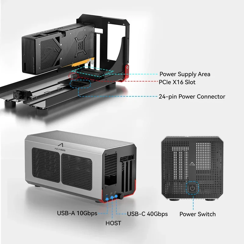 Acasis 40Gbps eGPU-behuizing m - Thunderbolt 4 External Gpu Enclosure recensie en prijs