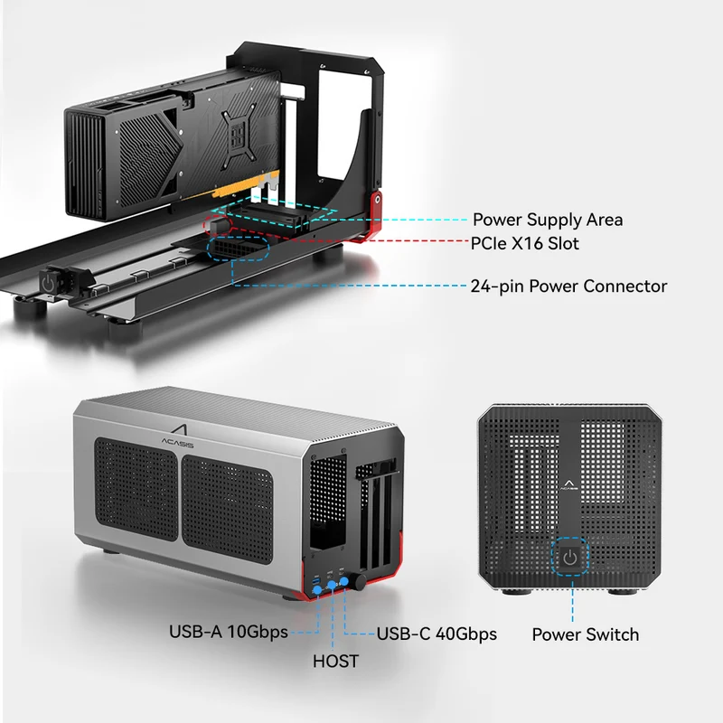 Acasis 40Gbps eGPU Behuizing T - Thunderbolt 4 External Gpu Enclosure recensie en prijs